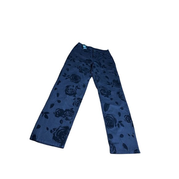 Wild Fable Womens High-Rise Straight Jeans Floral Print Size 8 / 32" Inseam - Picture 3 of 11